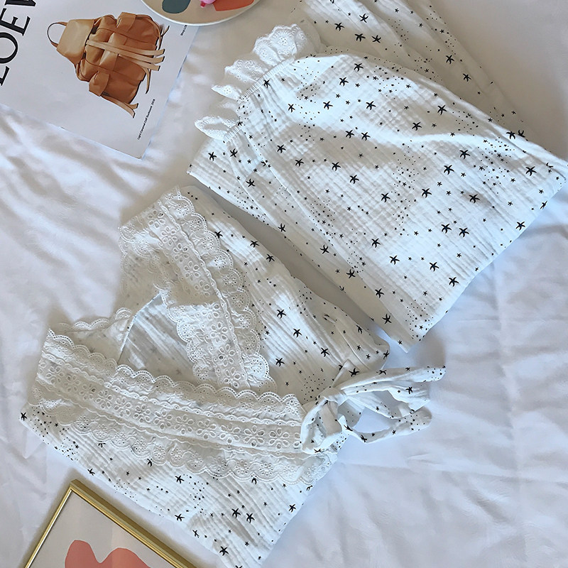 Postpartum care clothes, summer thin maternity pajamas, spring and autumn pure cotton gauze, postpartum breastfeeding, 7 months, new mother's 9 days of sitting, pregnancy period Item Picture